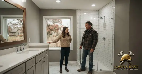 Editorial photograph illustrating Bathroom Remodel Cost in Iowa — Iowa's Best Contractors