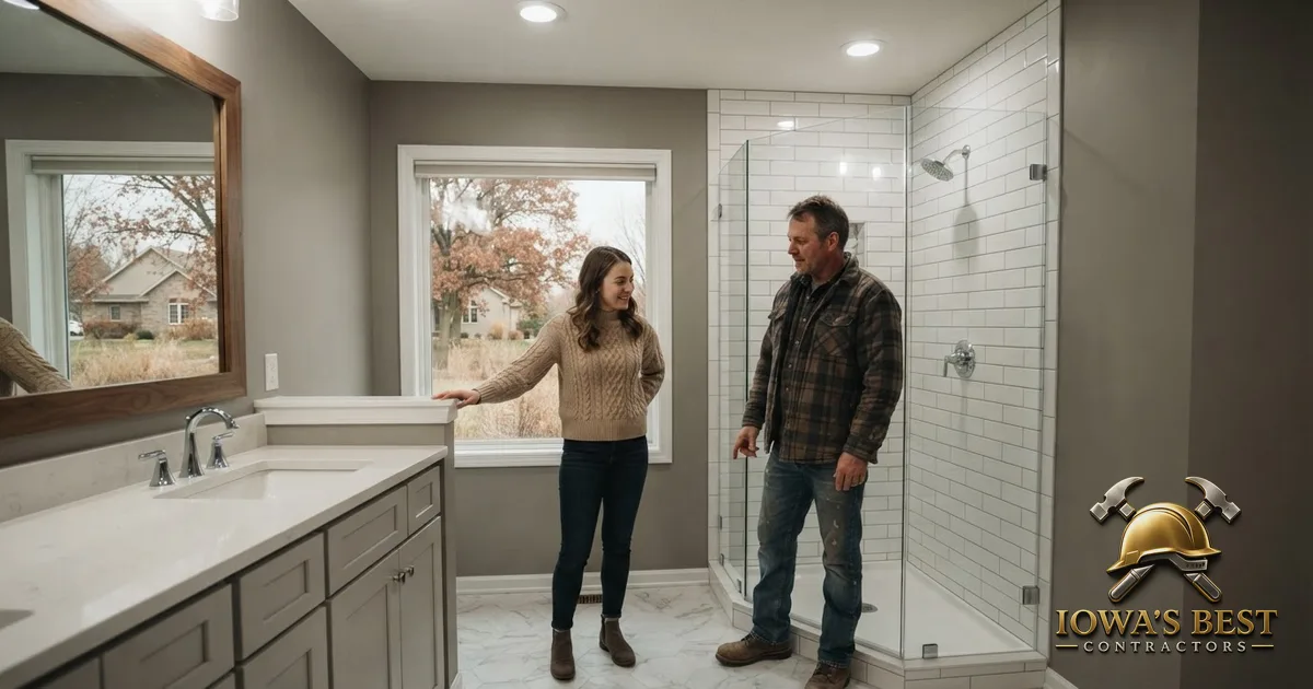 Editorial photograph illustrating Bathroom Remodel Cost in Iowa — Iowa's Best Contractors