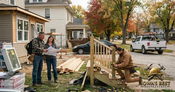 Editorial photograph illustrating Contractor vs. Handyman in Iowa: Which Do You Need? — Iowa's Best Contractors