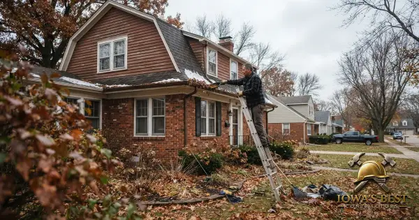 Editorial photograph illustrating Fall Home Maintenance Checklist for Iowa Homeowners — Iowa's Best Contractors