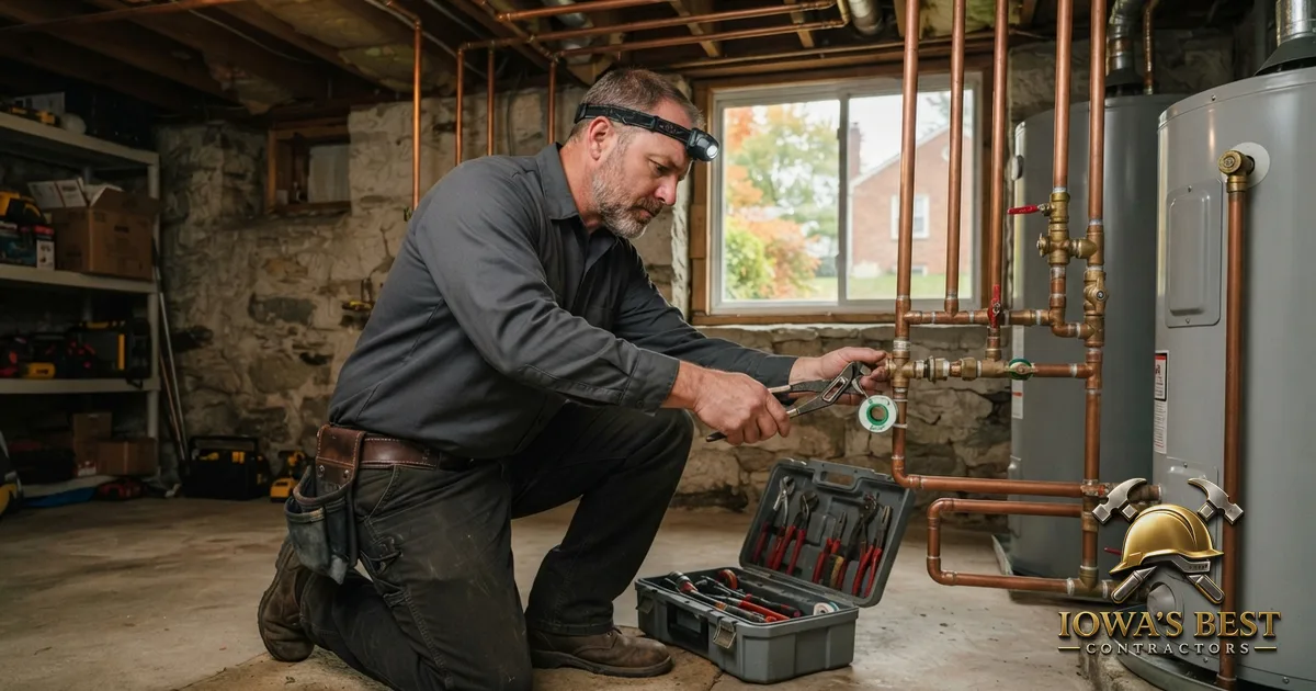 Editorial photograph illustrating how to Find the Best Plumber in Iowa for Your Project — Iowa's Best Contractors