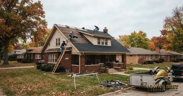 Editorial photograph illustrating How Much Does a New Roof Cost in Iowa? — Iowa's Best Contractors