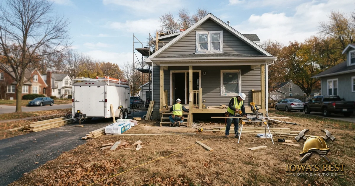 Editorial photograph illustrating Do You Need a Permit for Your Iowa Home Project? — Iowa's Best Contractors
