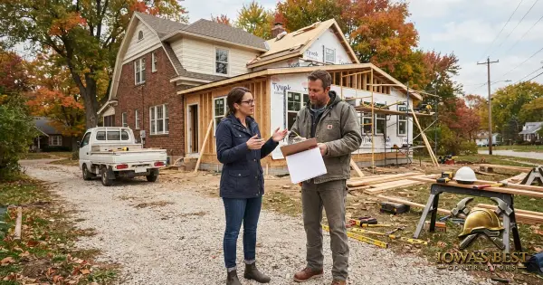 Editorial photograph illustrating 10 Questions to Ask a Contractor Before You Hire — Iowa's Best Contractors